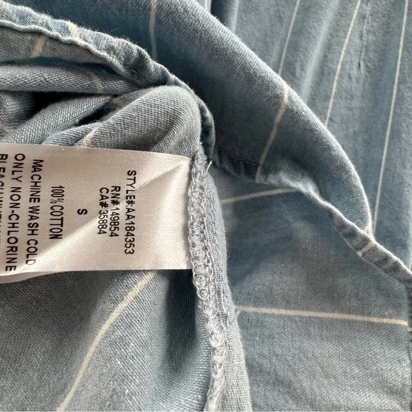 Sadie & Sage Blue Ruffled Cotton Dress – Size Small - Picture 8 of 8